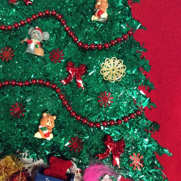 Christmas sweatshirt, red, embellished, 2X - Picture 3 of 4